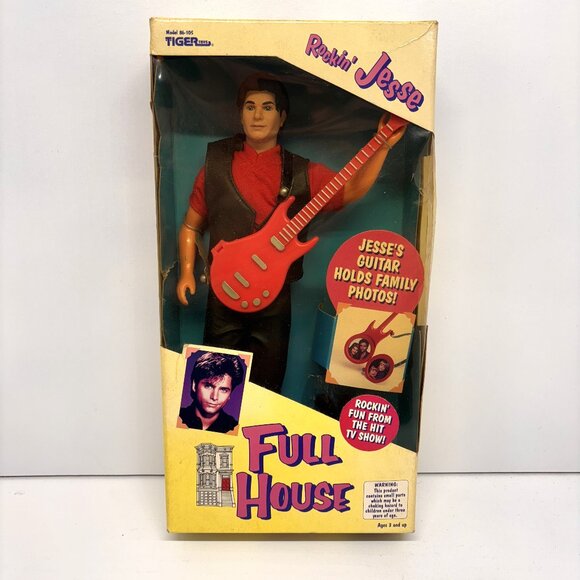Tiger Toys Other - Vintage 1993 Full House Rockin' Uncle Jesse 12" Doll & Guitar 1990s Tiger Toys